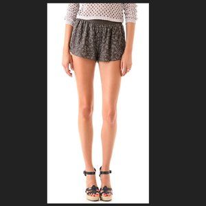 Rebecca Taylor Grey Studded Leopard Shorts sz 6